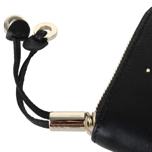 JIMMY CHOO ジミーチュウコピー Filipa スタースタッドラウンドファスナー長財布 142FILIPALTS-BLACK